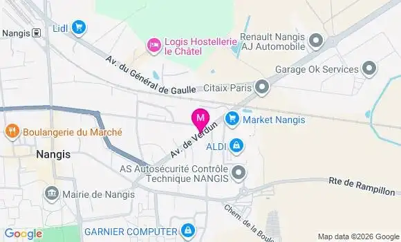 Localisation Carrefour Market - 77370