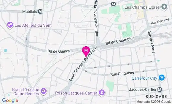 Localisation Carrefour Express - 35000