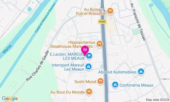 Localisation E.leclerc - 77100