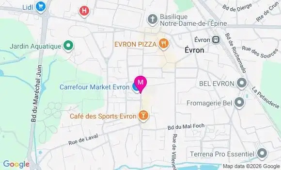 Localisation Carrefour Market - 53600