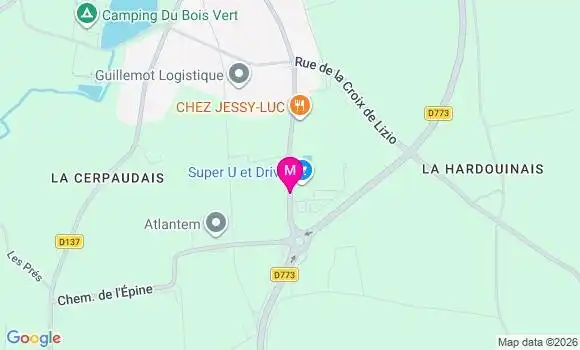 Localisation Super U - 56910