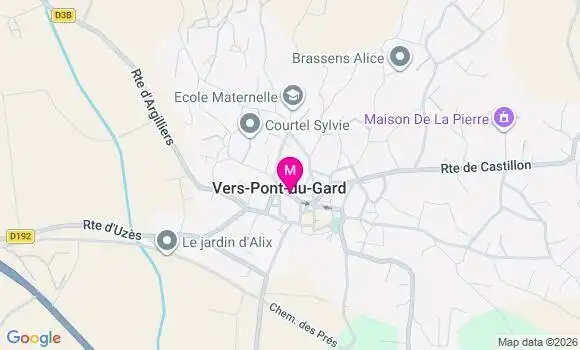 Localisation Vers Pont du Gard - 30210