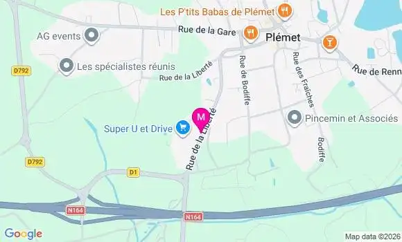 Localisation Super U - 22210