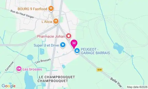 Localisation Super U - 53410