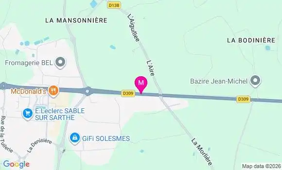 Localisation E.leclerc - 72300