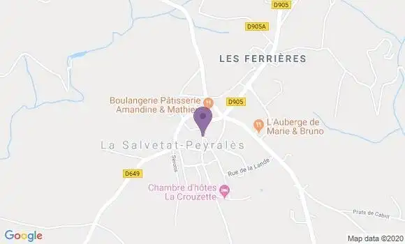 Localisation La Salvetat Peyrales Bp - 12440
