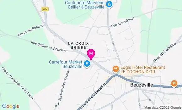 Localisation Carrefour Market - 27210