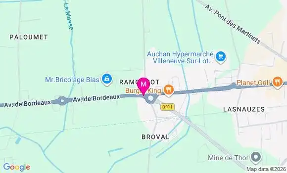 Localisation Auchan - 47300