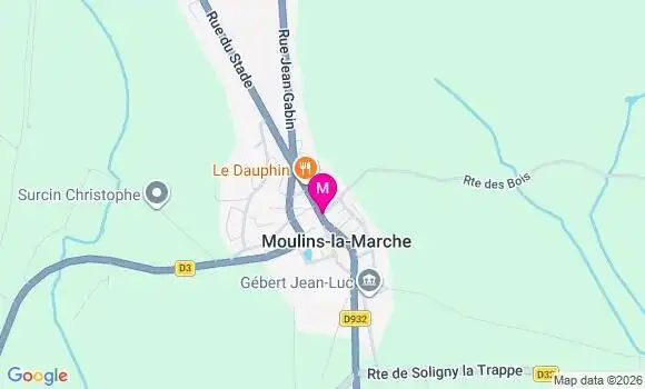 Localisation Moulins la Marche - 61380