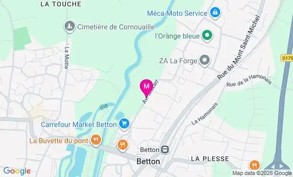 Localisation Carrefour Market - 35830