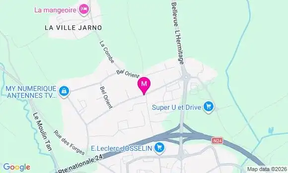 Localisation Super U - 56120