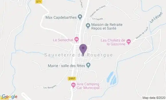 Localisation Sauveterre de Rouergue Bp - 12800