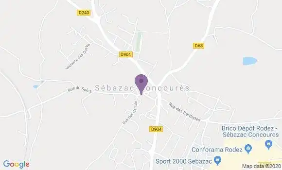 Localisation Sebazac Concoures Bp - 12740
