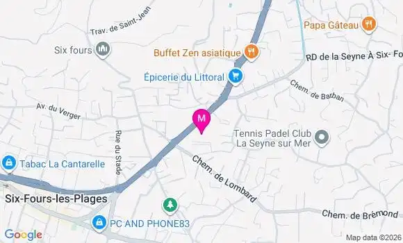Localisation Carrefour City - 83140