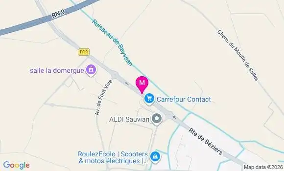 Localisation Carrefour Contact - 34410