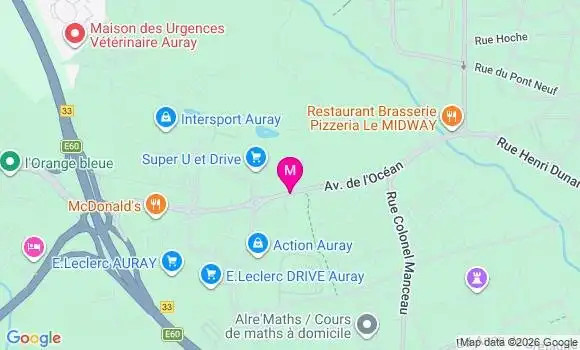 Localisation Super U - 56400