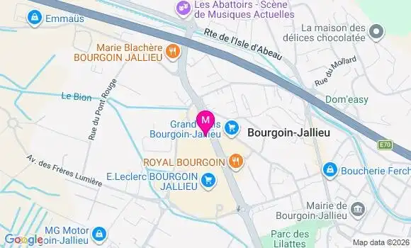 Localisation E.leclerc - 38300