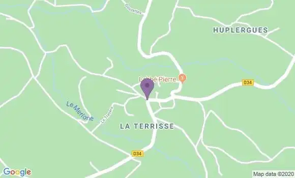 Localisation La Terrisse Ap - 12210