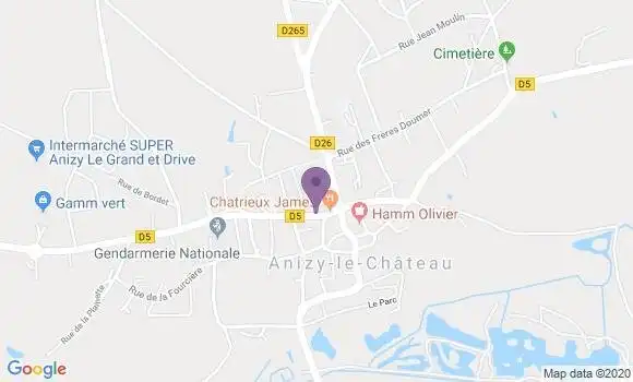 Localisation Anizy le Chateau - 02320