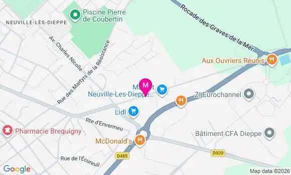 Localisation Carrefour Market - 76370