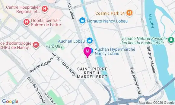 Localisation Auchan - 54000