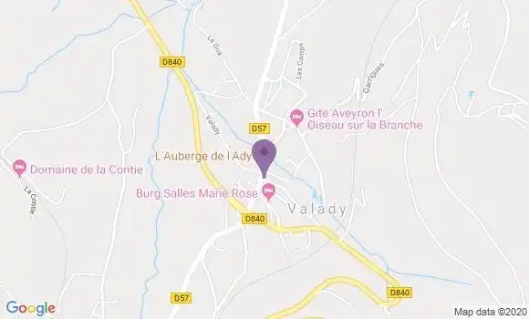 Localisation Valady Nuces Bp - 12330