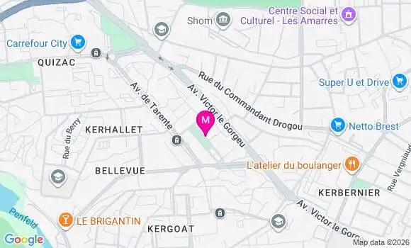 Localisation Carrefour Market - 29200