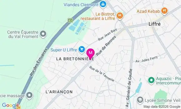 Localisation Super U - 35340