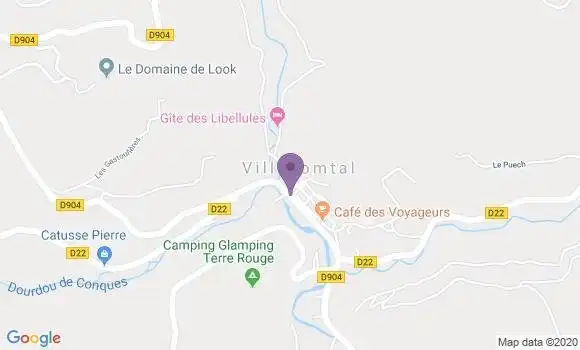 Localisation Villecomtal - 12580