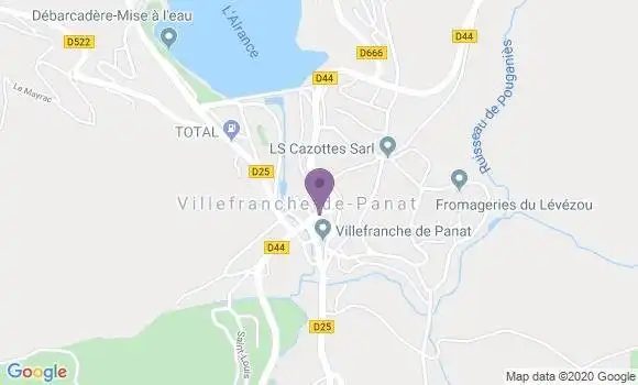 Localisation Villefranche de Panat - 12430