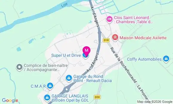 Localisation Super U - 49430