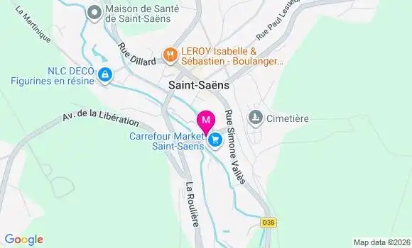 Localisation Carrefour Market - 76680