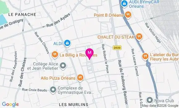 Localisation Orleans Blossieres - 45000