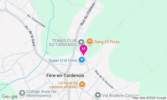 Localisation Super U - 02130