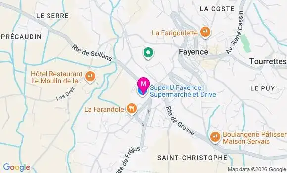 Localisation Super U - 83440