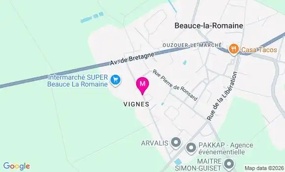 Localisation Intermarche Super - 41240