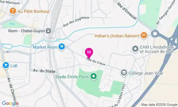 Localisation Carrefour Market - 63200