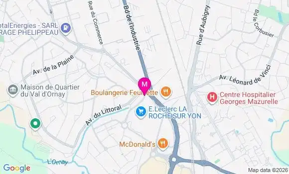 Localisation E.leclerc - 85000