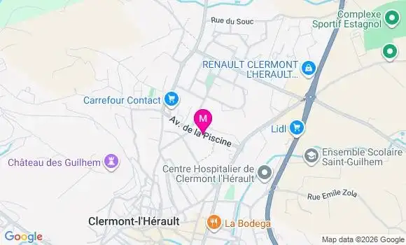 Localisation Carrefour Contact - 34800