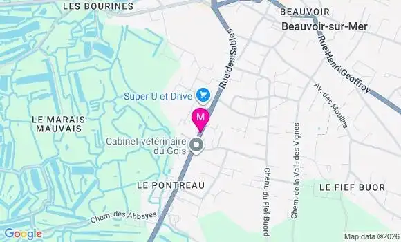 Localisation Super U - 85230