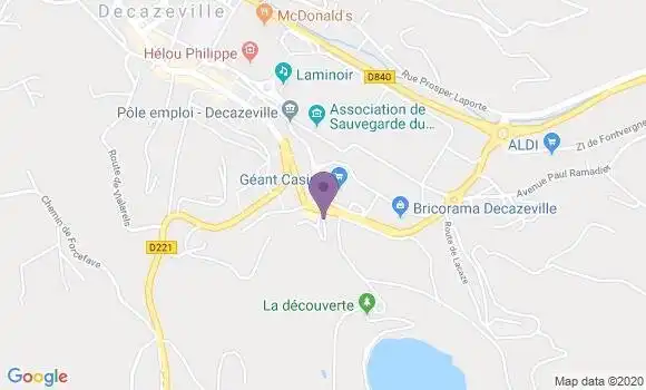 Localisation Decazeville Fontvergnes Ap - 12300