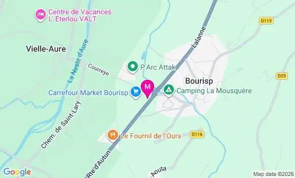 Localisation Carrefour Market - 65170