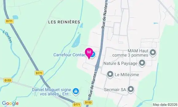 Localisation Carrefour Contact - 53230