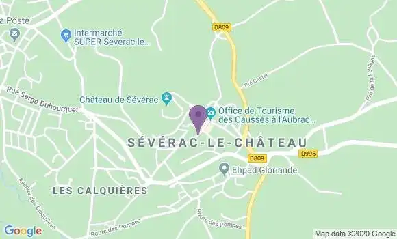 Localisation Severac le Chateau Ap - 12150