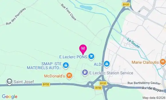 Localisation E.leclerc - 17800