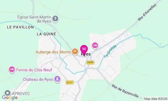 Localisation Ryes - 14400