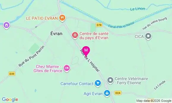 Localisation Carrefour Contact - 22630