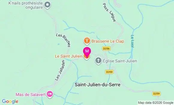 Localisation Saint Julien du Serre - 07200
