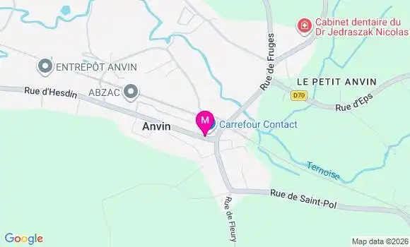 Localisation Carrefour Contact - 62134