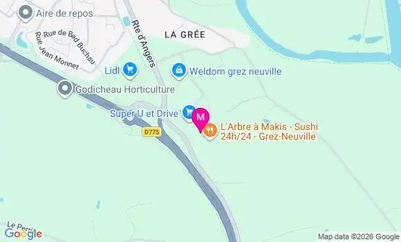 Localisation Super U - 49220